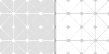 Işık gri geometrik süsler. Web, Tekstil ve duvar kağıtları için dikişsiz desen seti