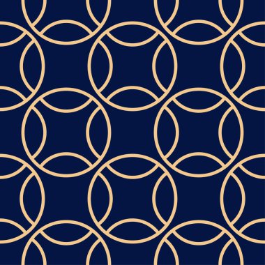 Altın mavi geometrik süsleme. Web, Tekstil ve duvar kağıtları için seamless modeli