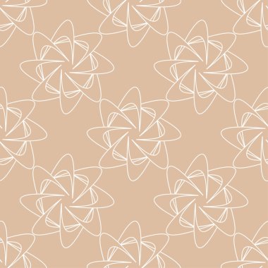 Bej ve beyaz geometrik süsleme. Web, Tekstil ve duvar kağıtları için seamless modeli