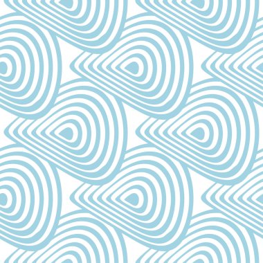 Beyaz ve mavi geometrik süsleme. Web, Tekstil ve duvar kağıtları için seamless modeli
