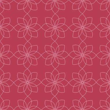 Kırmızı geometrik yazdır. Web, Tekstil ve duvar kağıtları için seamless modeli