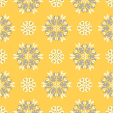 Sorunsuz çiçek desenli. Parlak sarı arka plan duvar kağıtları, Tekstil ve kumaş için çiçek tasarımları ile