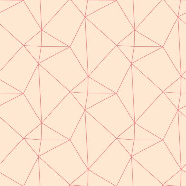 Kırmızı ve bej geometrik süsleme. Web, Tekstil ve duvar kağıtları için seamless modeli