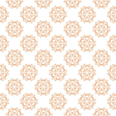 Çiçek renkli seamless modeli. Kahverengi ve beyaz arka plan duvar kağıtları için çiçeğe elemanları ile.