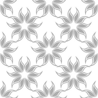 Çiçek gri seamless modeli. Çiçeğe öğeleri için duvar kağıdı arka plan.