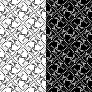 Siyah ve beyaz geometrik Dikişsiz desen web, Tekstil ve duvar kağıtları için