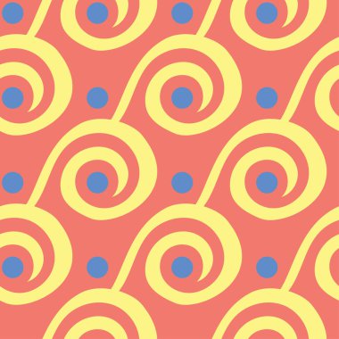 Geometrik renkli kesintisiz arka plan. Parlak turuncu arka plan duvar kağıtları, Tekstil ve kumaş için öğelerinde