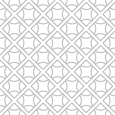 Beyaz arka planda gri geometrik seamless modeli. Süsleme için web, Tekstil ve duvar kağıtları