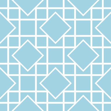 Soluk mavi geometrik baskı. Web, Tekstil ve duvar kağıtları için seamless modeli
