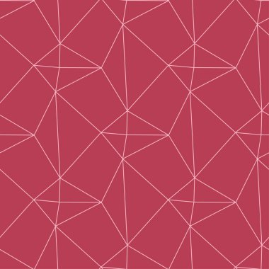 Kırmızı ve soluk pembe geometrik süsleme. Web, Tekstil ve duvar kağıtları için seamless modeli