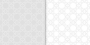 Web, Tekstil ve duvar kağıtları için dikişsiz desen ışık gri geometrik dizi