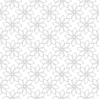 Beyaz arka planda gri geometrik süsleme. Web, Tekstil ve duvar kağıtları için seamless modeli