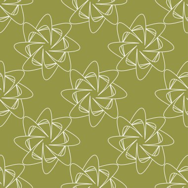 Zeytin yeşili ve beyaz geometrik süsleme. Web, Tekstil ve duvar kağıtları için seamless modeli