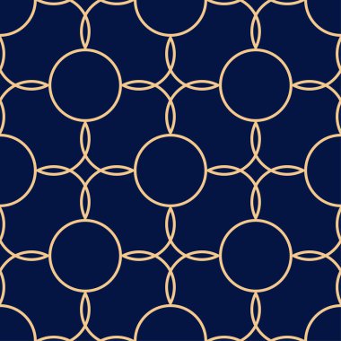 Geometrik süsleme. Altın mavi seamless modeli web, Tekstil ve duvar kağıtları için