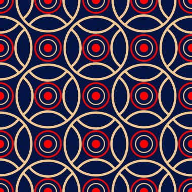 Geometrik seamless modeli. Renkli kırmızı bej ve mavi arka plan duvar kağıtları, Tekstil ve kumaş için