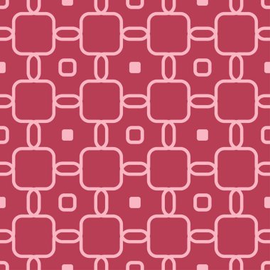 Kırmızı ve soluk pembe geometrik süsleme. Web, Tekstil ve duvar kağıtları için seamless modeli