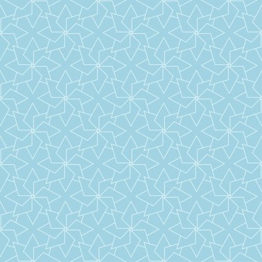 Hafif mavi geometrik süsleme. Web, Tekstil ve duvar kağıtları için seamless modeli