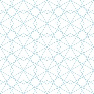 Beyaz ve mavi geometrik süsleme. Web, Tekstil ve duvar kağıtları için seamless modeli