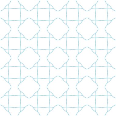 Beyaz ve mavi geometrik süsleme. Web, Tekstil ve duvar kağıtları için seamless modeli