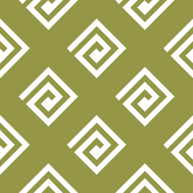 Zeytin yeşili ve beyaz geometrik yazdır. Web, Tekstil ve duvar kağıtları için seamless modeli