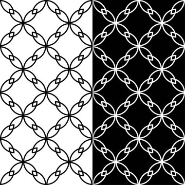 Siyah ve beyaz geometrik Dikişsiz desen web, Tekstil ve duvar kağıtları için