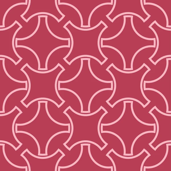 Красный Бледно Розовый Геометрический Орнамент Бесшовный Узор Веб Текстиля Обоев — стоковый вектор
