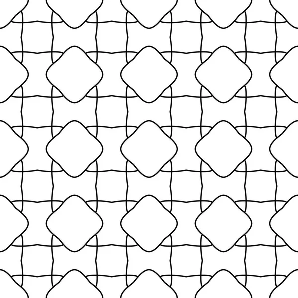 Ornamento Geometrico Bianco Nero Modello Senza Cuciture Web Tessile Sfondi — Vettoriale Stock
