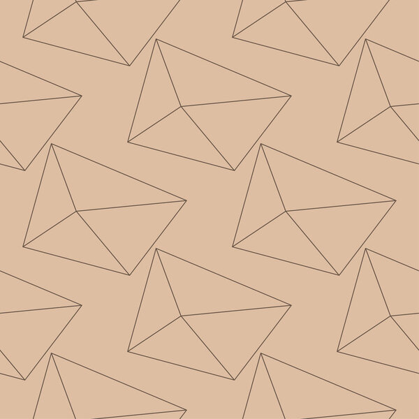 Бежевый и коричневый геометрический орнамент. Бесшовный узор для веб, текстиля и обоев
