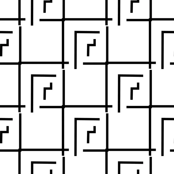 Bílé Černé Geometrický Ornament Vzor Bezešvé Pro Web Textil Tapety — Stockový vektor