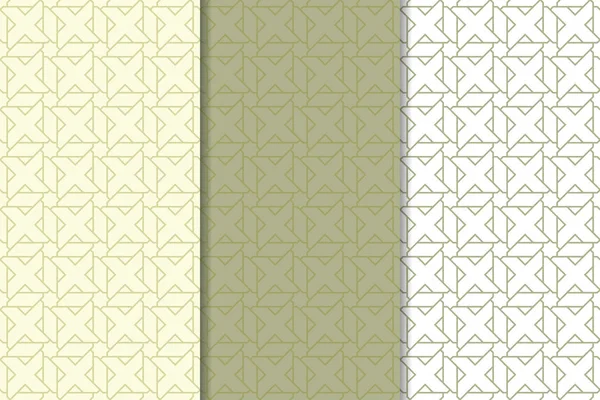 Оливкові Зелені Білі Вертикальні Безшовні Візерунки Веб Текстилю Шпалер — стоковий вектор