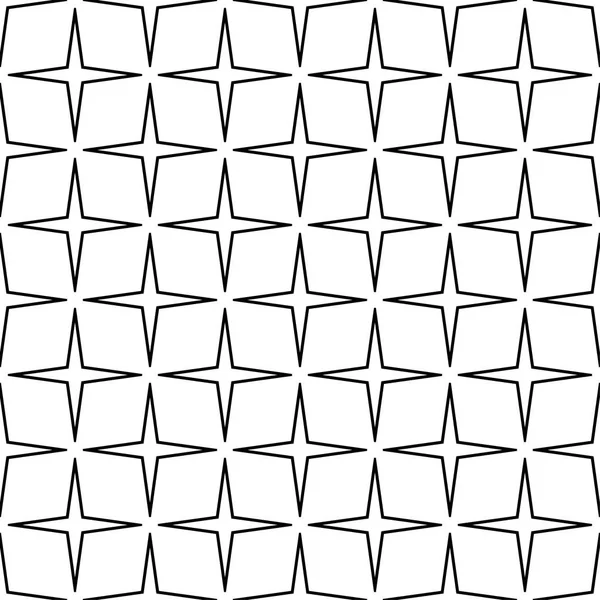 白地黒の幾何学的なデザイン Web テキスタイルや壁紙のためのシームレスなパターン — ストックベクタ