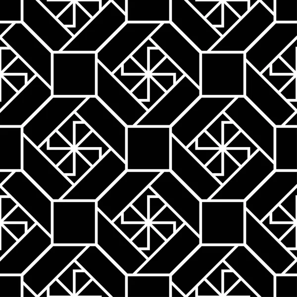 Schwarz Weißer Geometrischer Druck Nahtloses Muster Für Web Textilien Und — Stockvektor