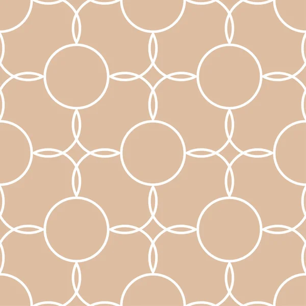 Geometrisches Ornament Nahtloses Muster Beige Und Weiß Für Web Textilien — Stockvektor