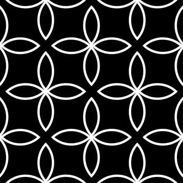 黑白相间的几何单色饰品 纺织品和墙纸无缝模式 — 图库矢量图片