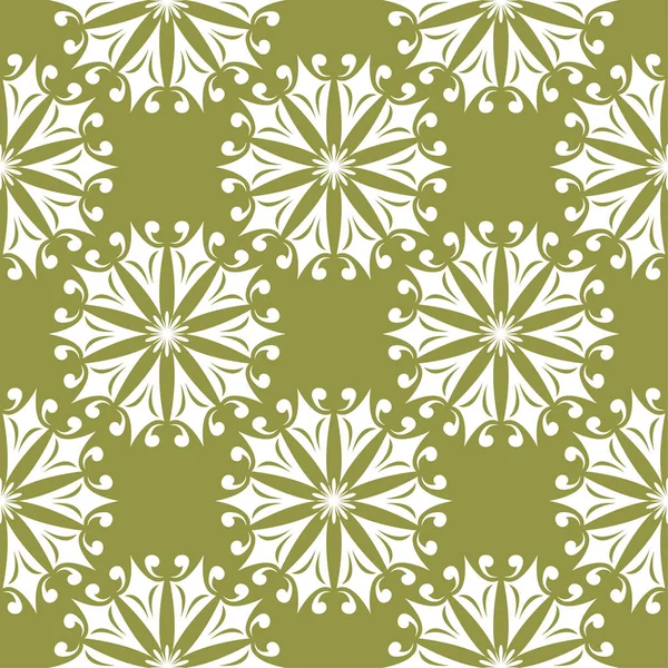 Zeytin yeşili çiçek süsleme. Tekstil ve duvar kağıtları için seamless modeli