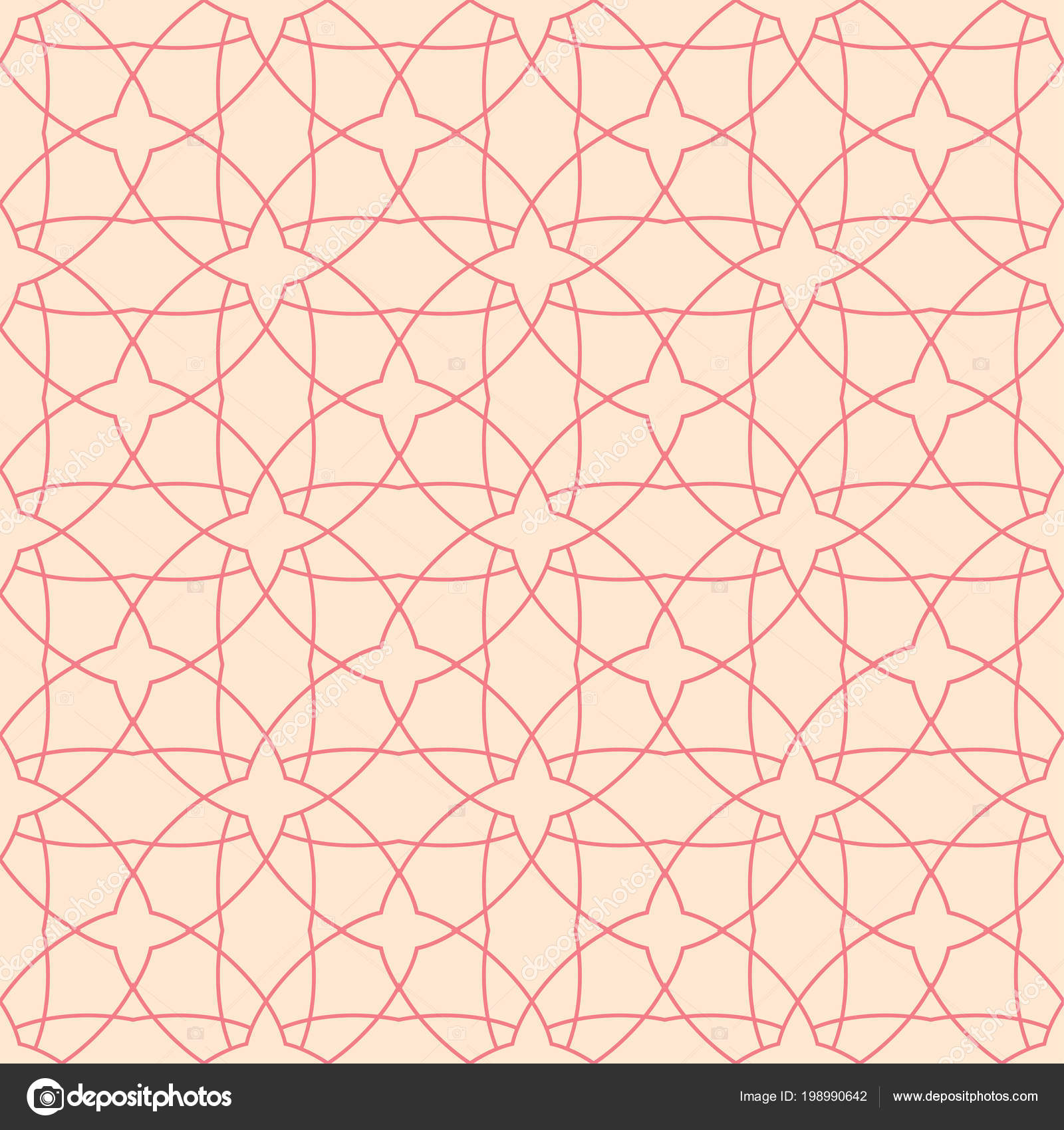 Red And Beige Geometric Ornament Seamless Pattern For Web, Textile Red And Beige Geometric Ornament Seamless Pattern For Web, Textile