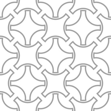 Işık gri geometrik süsleme. Web, Tekstil ve duvar kağıtları için seamless modeli