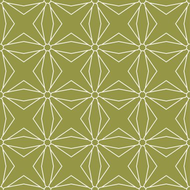 Zeytin yeşili ve beyaz geometrik yazdır. Web, Tekstil ve duvar kağıtları için seamless modeli