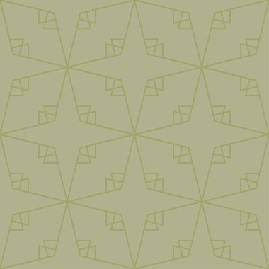 Zeytin yeşili geometrik süsleme. Web, Tekstil ve duvar kağıtları için seamless modeli