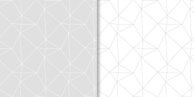 Işık gri geometrik süsler. Web, Tekstil ve duvar kağıtları için dikişsiz desen seti