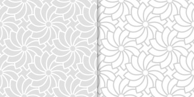 Işık gri çiçek arka planlar. Tekstil ve duvar kağıtları için dikişsiz desen seti