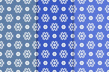 Çiçek süsler kümesi. Mavi dikey Dikişsiz desen. Duvar kağıdı arka plan