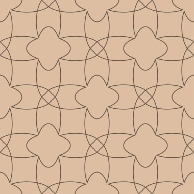 Geometrik süsleme. Bej ve kahverengi seamless modeli web, Tekstil ve duvar kağıtları için