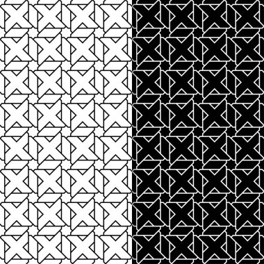 Siyah ve beyaz geometrik Dikişsiz desen web, Tekstil ve duvar kağıtları için