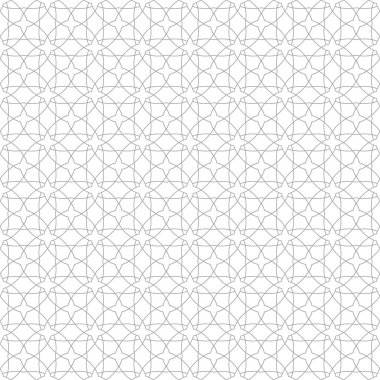 Beyaz arka planda gri geometrik süsleme. Web, Tekstil ve duvar kağıtları için seamless modeli