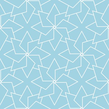 Lacivert ve beyaz geometrik süsleme. Web, Tekstil ve duvar kağıtları için seamless modeli