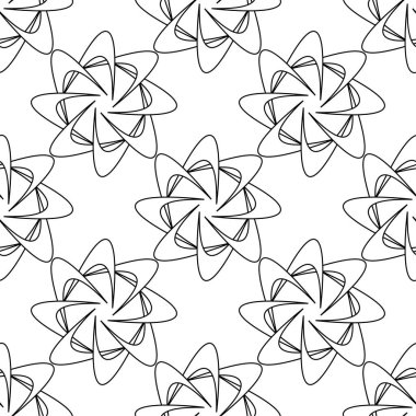 Siyah ve beyaz geometrik süsleme. Web, Tekstil ve duvar kağıtları için seamless modeli