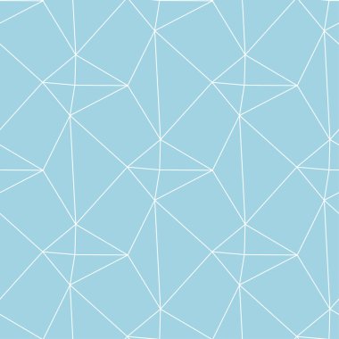 Poligonal Donanma mavi ve beyaz geometrik süsleme. Web, Tekstil ve duvar kağıtları için seamless modeli