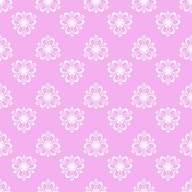 Çiçek renkli seamless modeli. Mor pembe arka plan duvar kağıtları için çiçeğe elemanları ile.