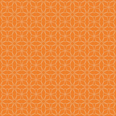 Geometrik süsleme. Turuncu ve beyaz seamless modeli web, Tekstil ve duvar kağıtları için